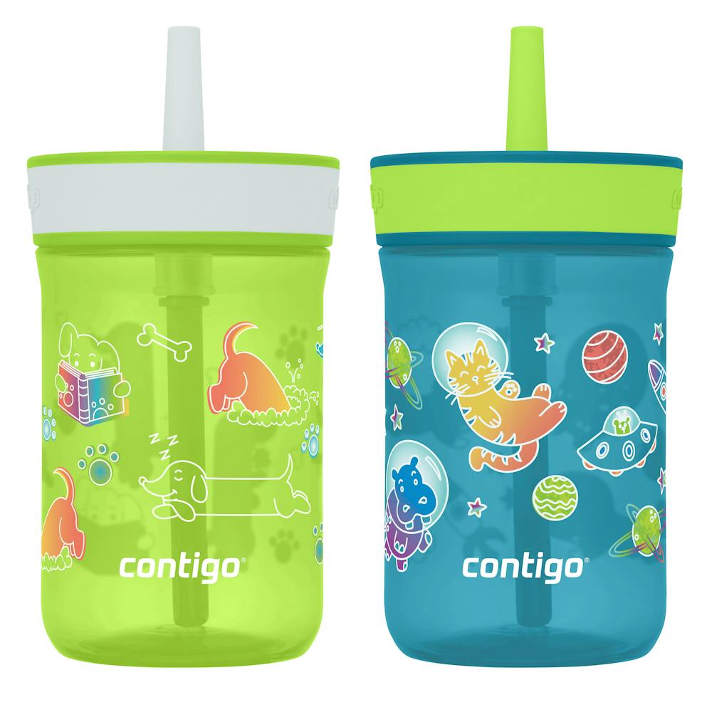 Contigo® Kids’ Leighton Straw Tumbler with Spill-Proof Leak-Proof Lid, 14oz 1BLF - Curated Edition