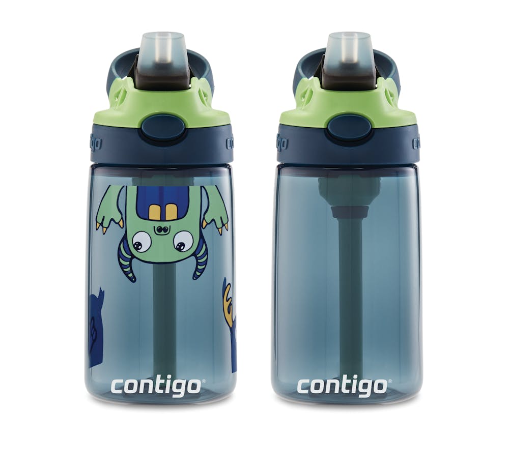 Contigo® Kids Straw Water Bottle with AUTOSPOUT® Lid, 14oz., 2 Pack wb9k