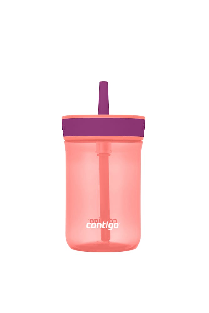 Contigo® Kids’ Leighton Straw Tumbler with Spill-Proof Leak-Proof Lid, 14oz fnKy