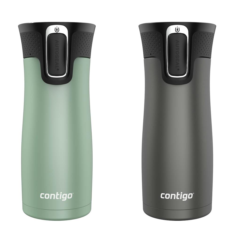 Contigo® West Loop 2.0 Leak-Proof Spill-Proof Insulated Stainless Steel Travel Mug, 16oz., 2 Pack Adpq