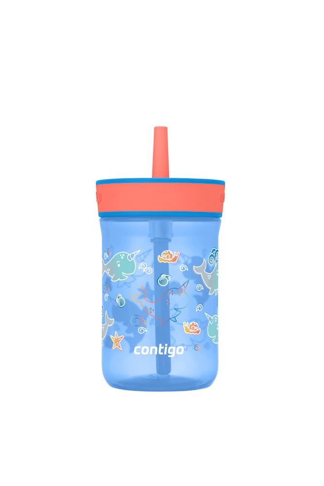 Contigo® Kids’ Leighton Straw Tumbler with Spill-Proof Leak-Proof Lid, 14oz 1eUj