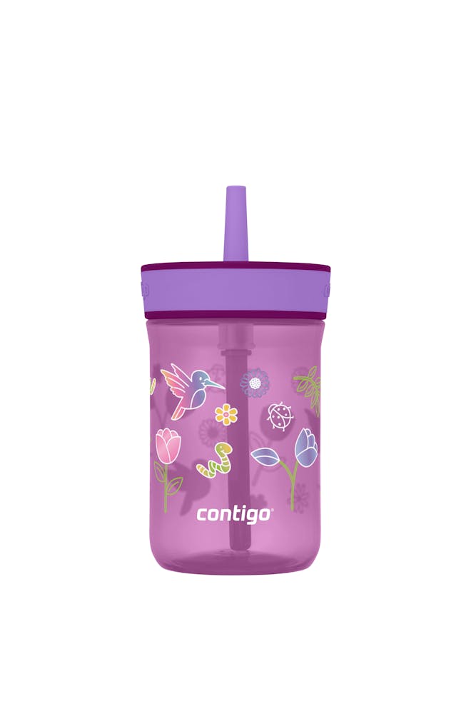 Contigo® Kids’ Leighton Straw Tumbler with Spill-Proof Leak-Proof Lid, 14oz rI4N