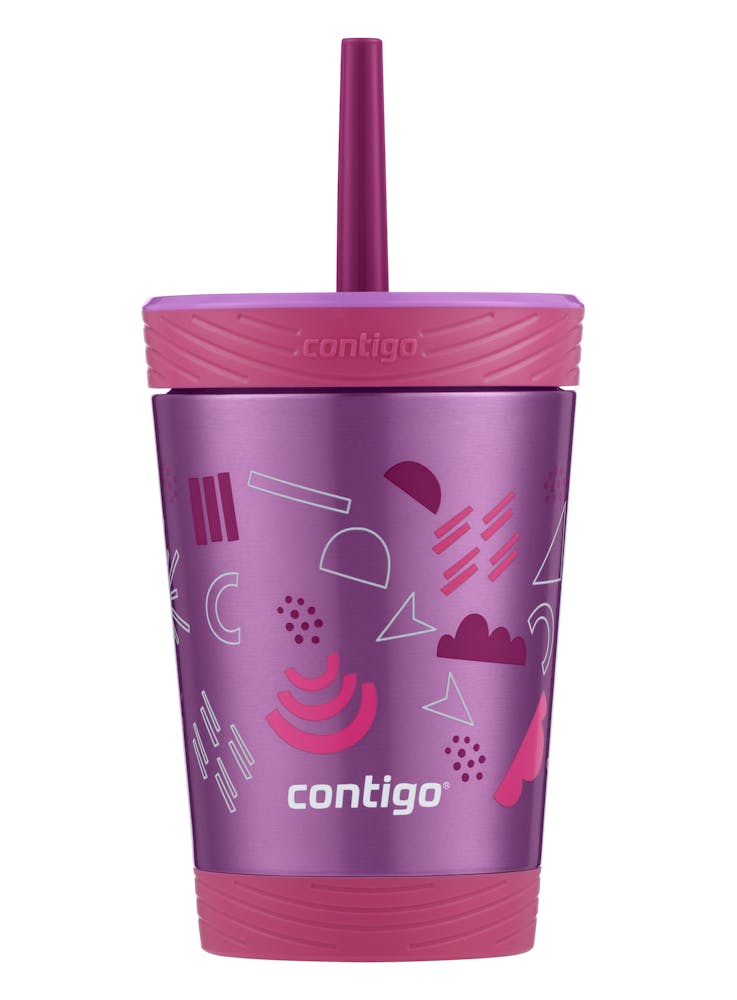 Kids Spill-Proof Stainless Steel Tumbler with Straw and THERMALOCK®, 12 oz f1U8