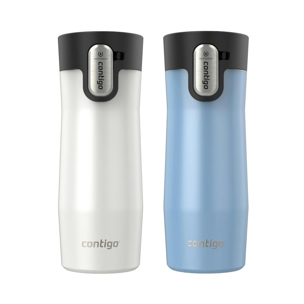 Contigo® AUTOSEAL® West Loop Vacuum-Insulated Stainless Steel Travel Mug with Easy-Clean Lid, 16 oz, 2-Pack iryX