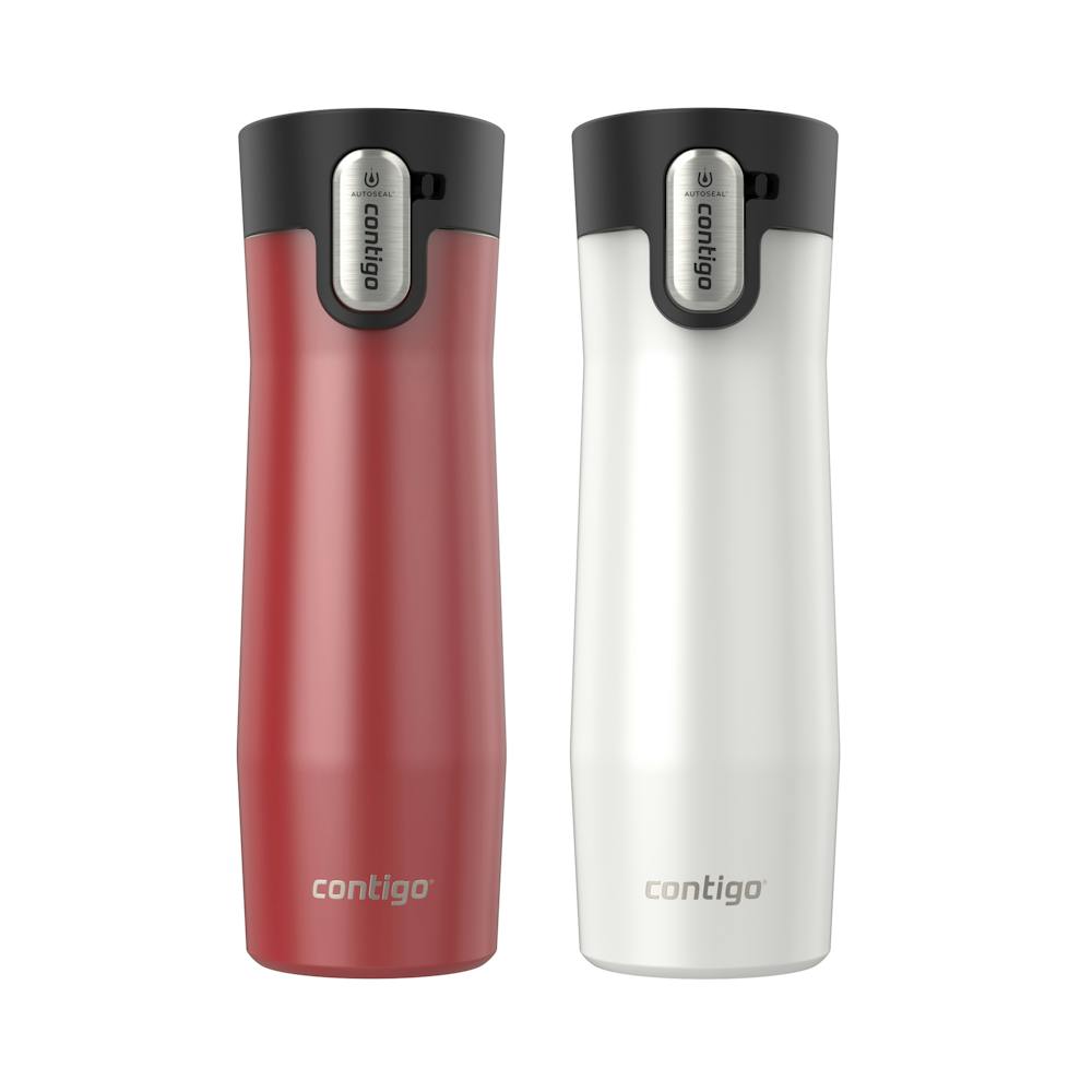 Contigo® AUTOSEAL® West Loop Vacuum-Insulated Stainless Steel Travel Mug with Easy-Clean Lid, 20 oz, 2-Pack fb8i