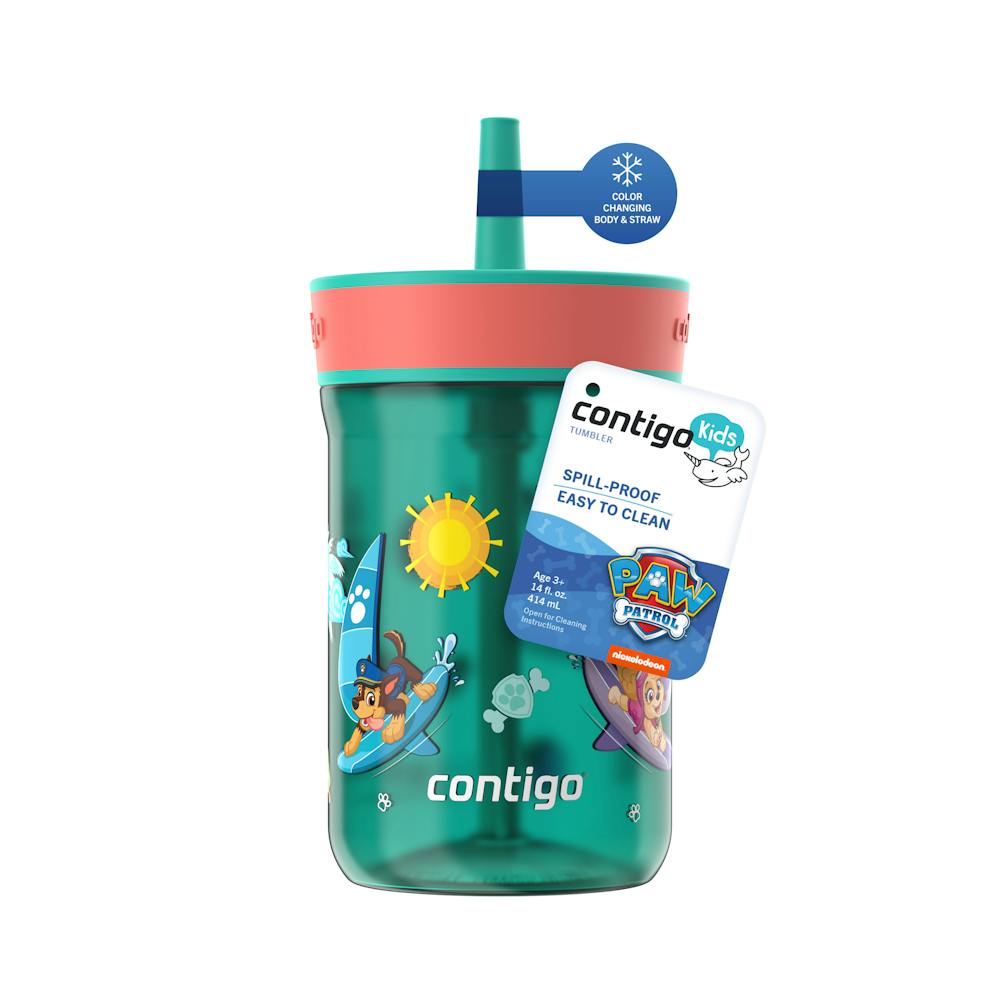 Contigo® Kids’ Leighton Straw Tumbler with Spill-Proof Leak-Proof Lid, 14oz eTAa